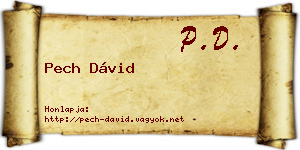 Pech Dávid névjegykártya